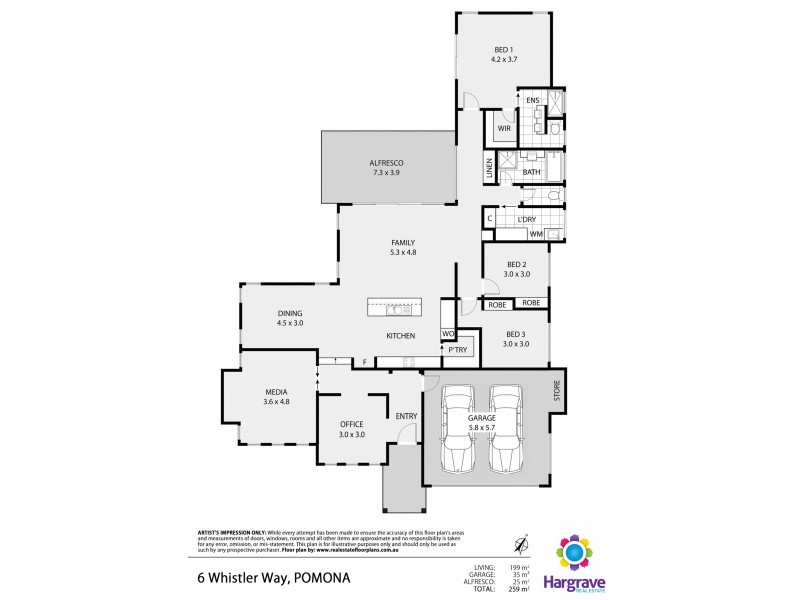 6 Whistler Way, Pomona QLD 4568 Floorplan