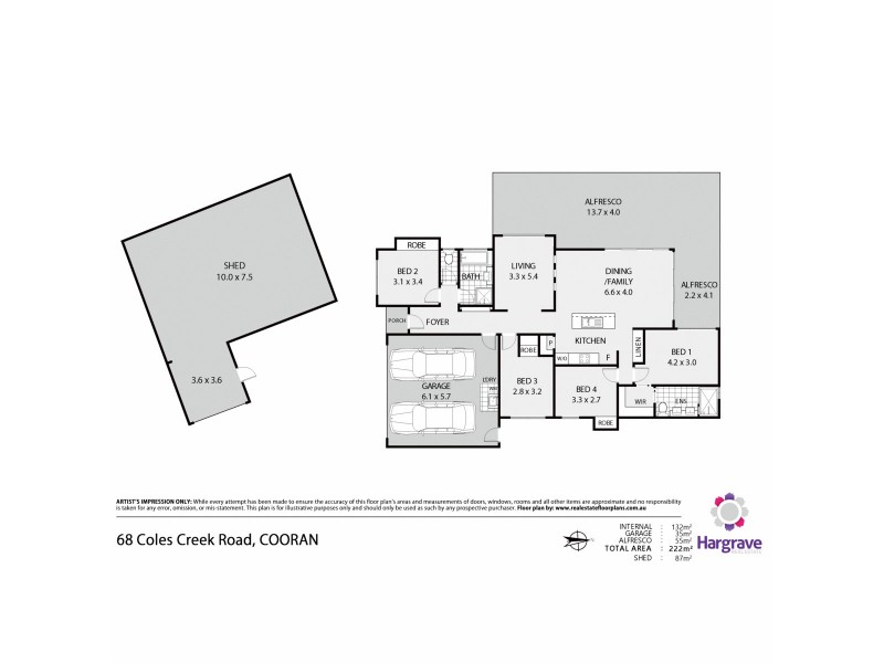 68 Coles Creek Road, Cooran QLD 4569 Floorplan