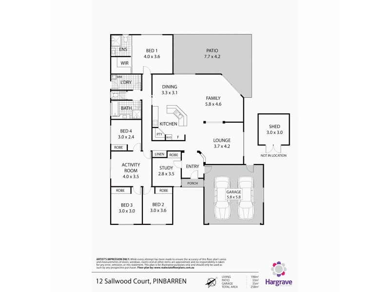 12 Sallwood Court, Pinbarren QLD 4568 Floorplan