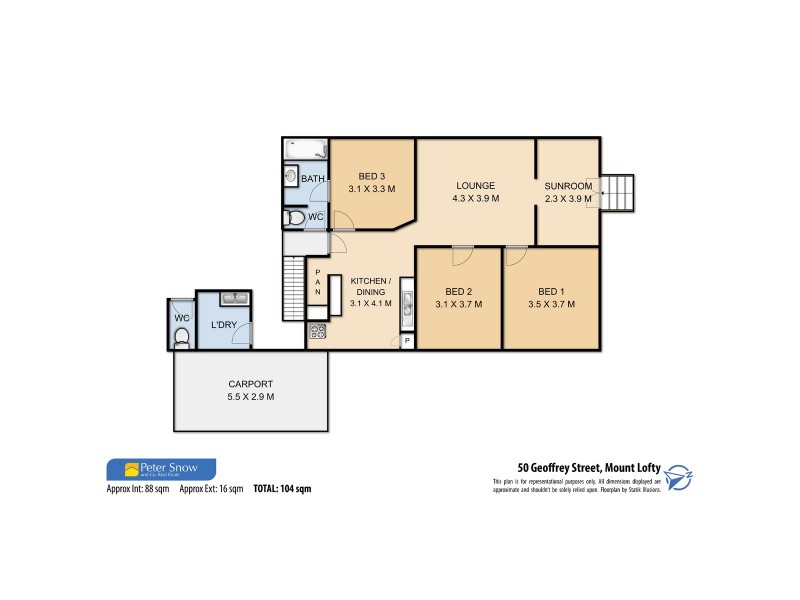 50 Geoffrey Street, Mount Lofty QLD 4350 Floorplan