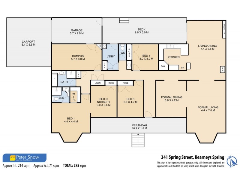 341 Spring Street, Kearneys Spring QLD 4350 Floorplan