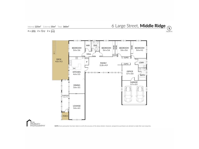 6 Large Street, Middle Ridge QLD 4350 Floorplan