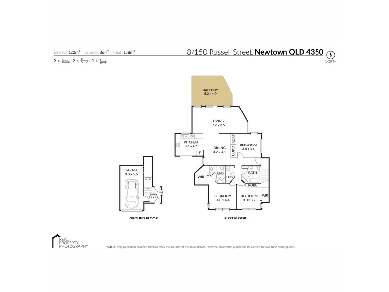 8/150 Russell Street, Newtown QLD 4350 Floorplan