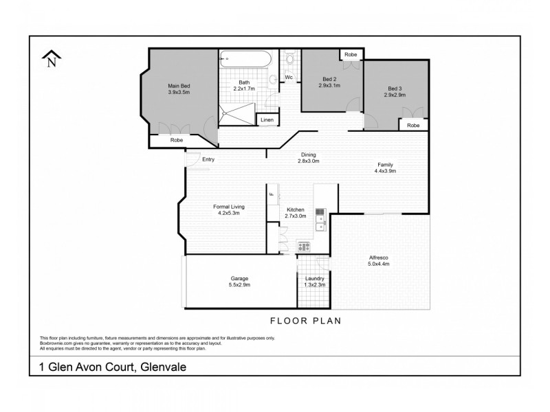 1 Glen Avon Court, Glenvale QLD 4350 Floorplan