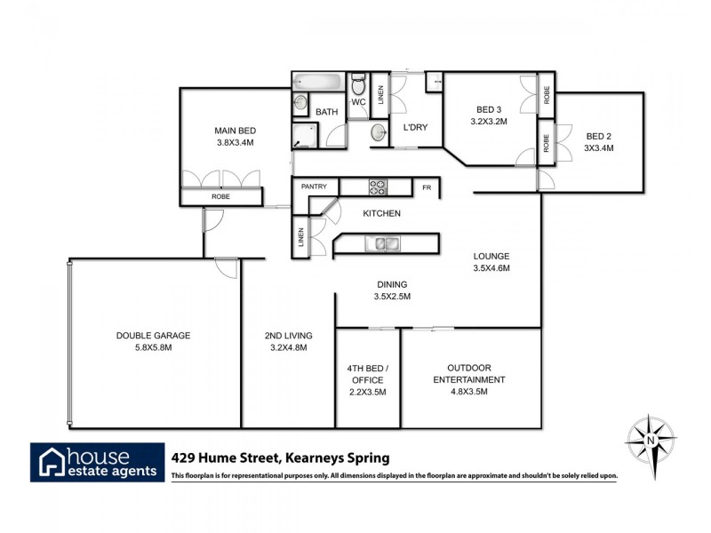 429 Hume Street, Kearneys Spring QLD 4350 Floorplan