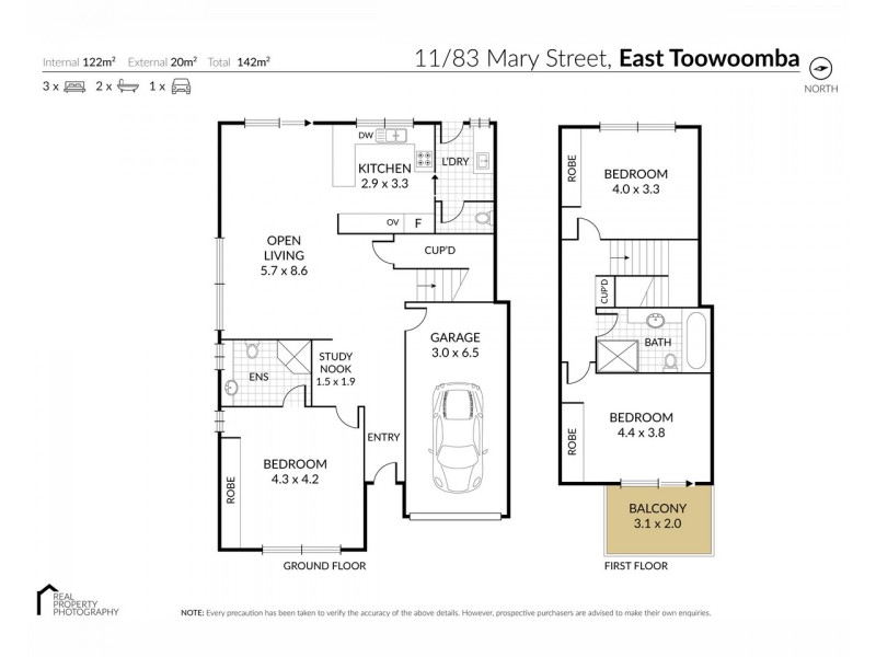 11/83 Mary Street, East Toowoomba QLD 4350 Floorplan