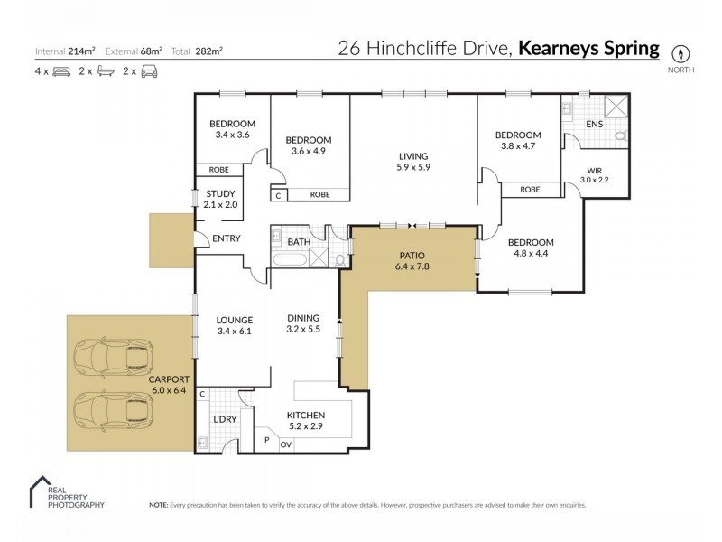 26 Hinchcliffe Drive, Kearneys Spring QLD 4350 Floorplan