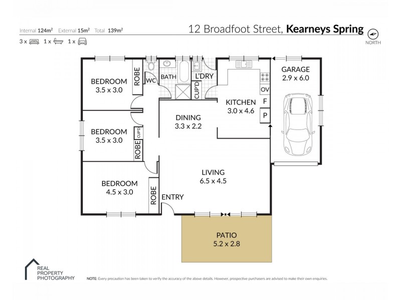 12 Broadfoot Street, Kearneys Spring QLD 4350 Floorplan