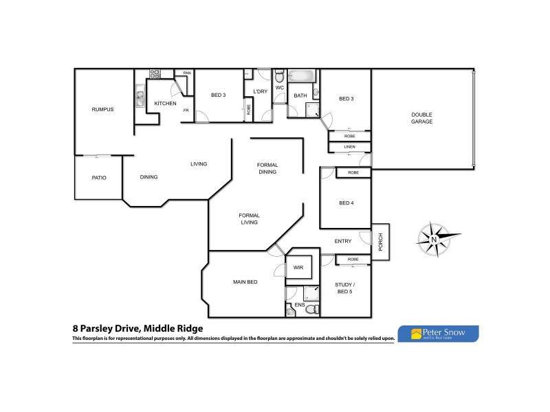 8 Parsley Drive, Middle Ridge QLD 4350 Floorplan