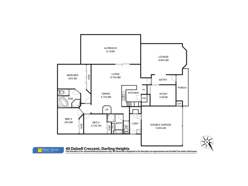 40 Dalzell Court, Darling Heights QLD 4350 Floorplan