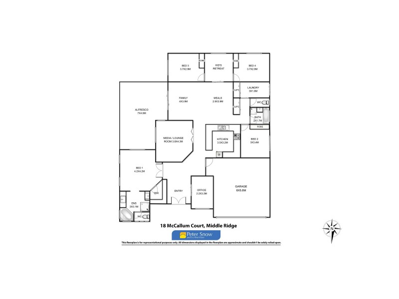 18 McCallum Court, Middle Ridge QLD 4350 Floorplan