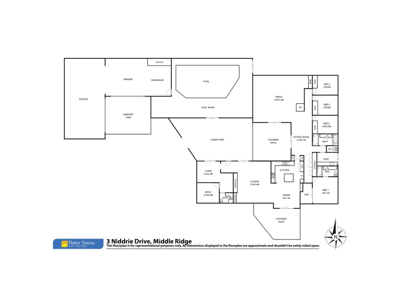 3 Niddrie Drive, Middle Ridge QLD 4350 Floorplan