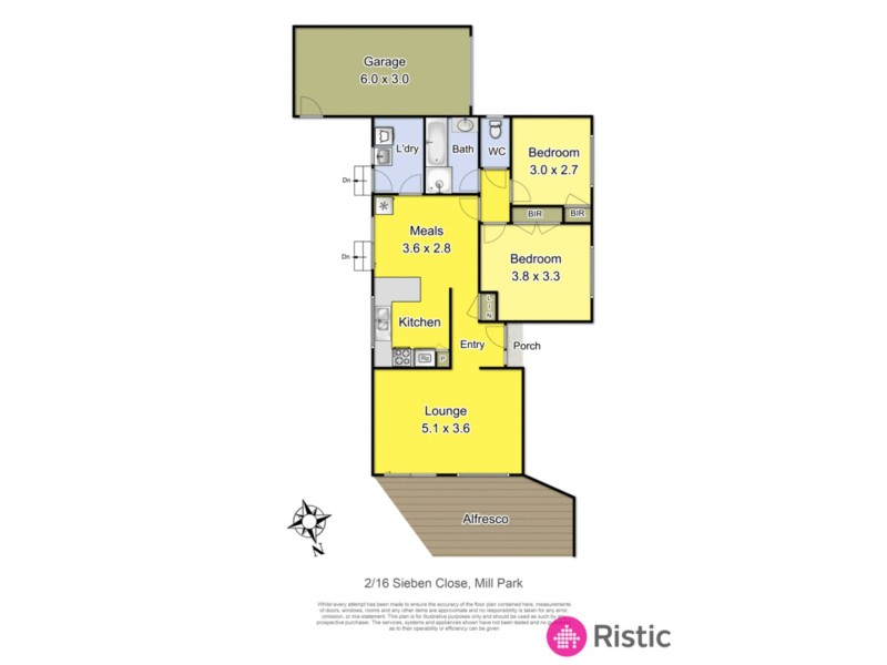 2/16 Sieben Close, Mill Park VIC 3082 Floorplan