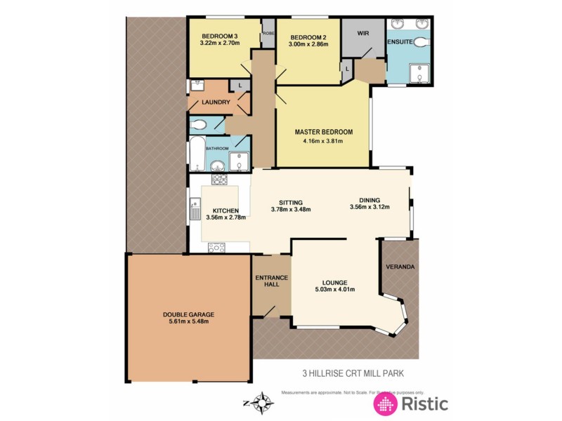 3 Hillrise Court, Mill Park VIC 3082 Floorplan