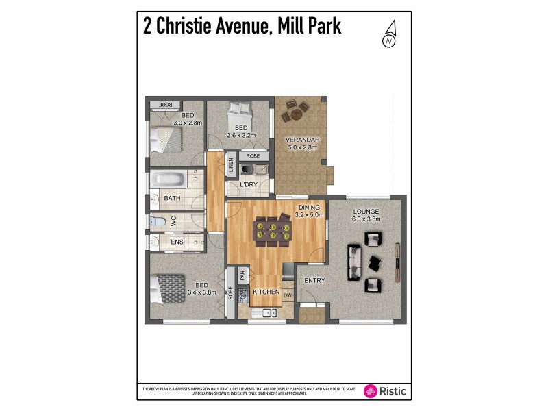 2 Christie Avenue, Mill Park VIC 3082 Floorplan