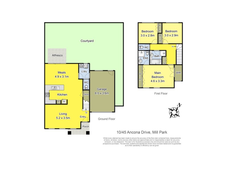 10/45 Ancona Drive, Mill Park VIC 3082 Floorplan
