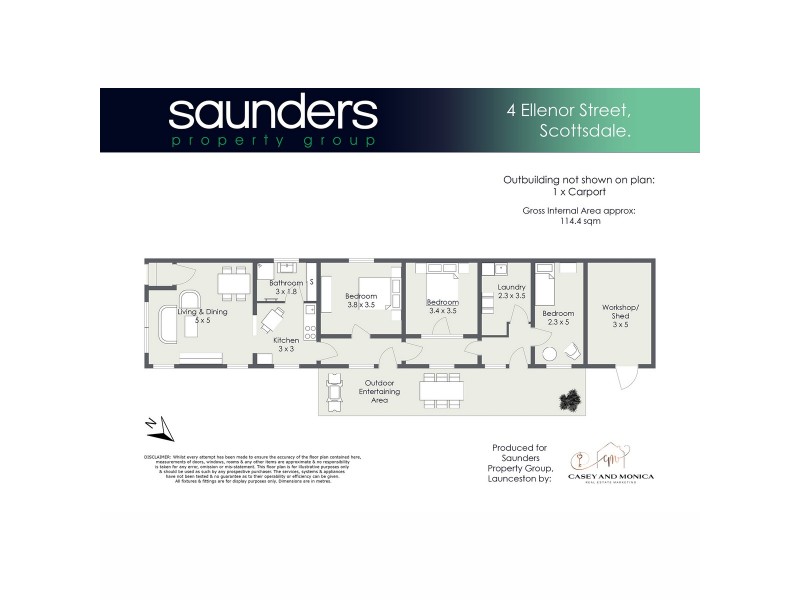 4 Ellenor Street, Scottsdale TAS 7260 Floorplan
