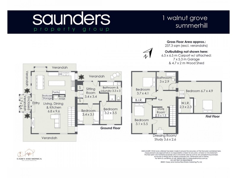 1 Walnut Grove, Summerhill TAS 7250 Floorplan
