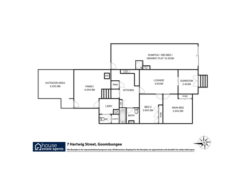 7 Hartwig Street, Goombungee QLD 4354 Floorplan