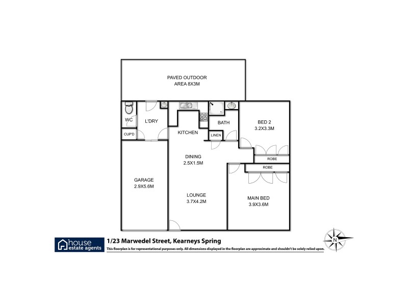 1/23 Marwedel Street, Kearneys Spring QLD 4350 Floorplan