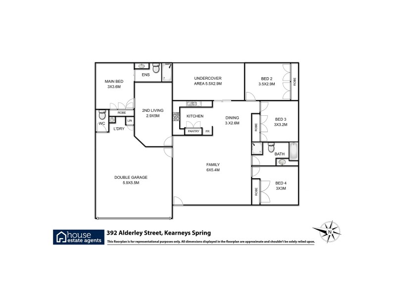 392 Alderley Street, Kearneys Spring QLD 4350 Floorplan