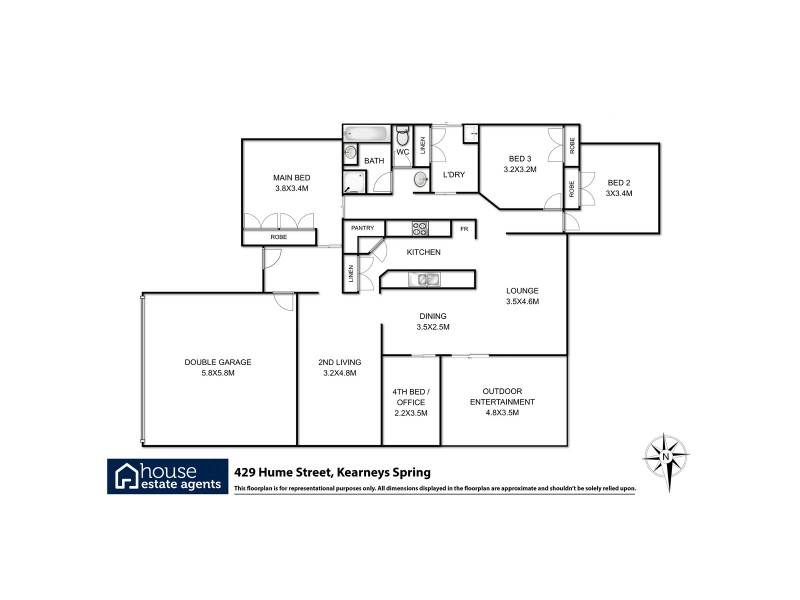429 Hume Street, Kearneys Spring QLD 4350 Floorplan