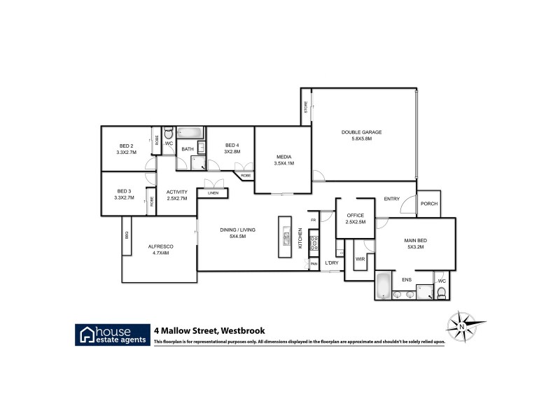 4 Mallow Street, Westbrook QLD 4350 Floorplan