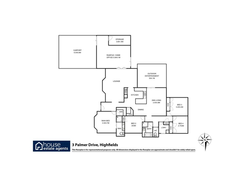 3 Palmer Drive, Highfields QLD 4352 Floorplan