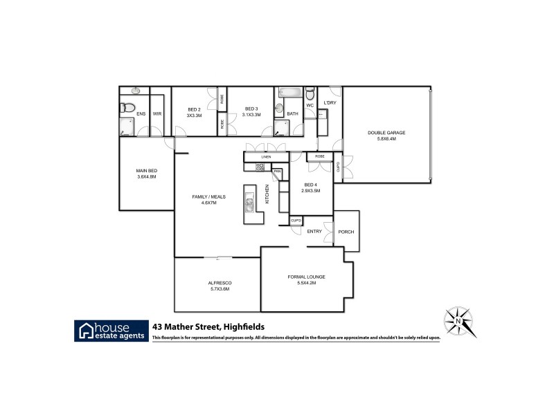 43 Mather Street, Highfields QLD 4352 Floorplan