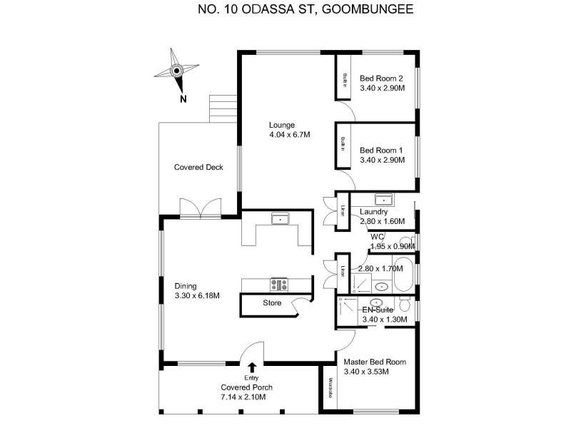 10 Odassa Street, Goombungee QLD 4354 Floorplan
