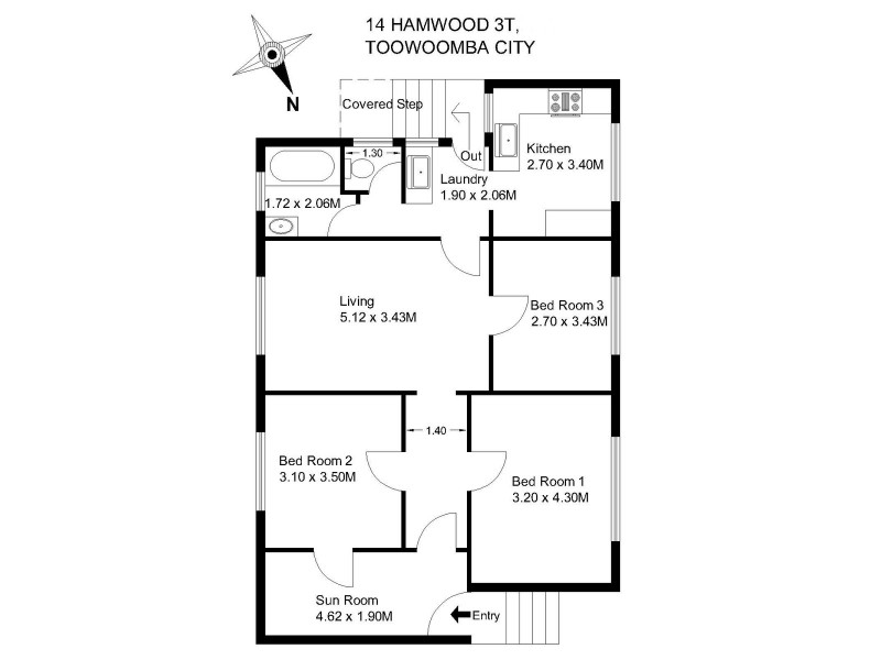 14 Hamwood Street, Toowoomba City QLD 4350 Floorplan