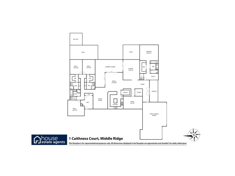 1 Caithness Court, Middle Ridge QLD 4350 Floorplan