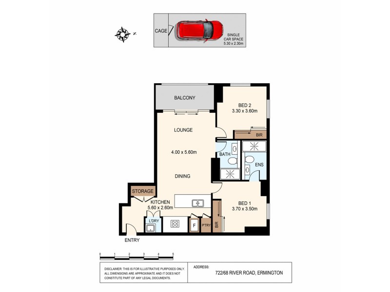722/68 River Road, Ermington NSW 2115 Floorplan