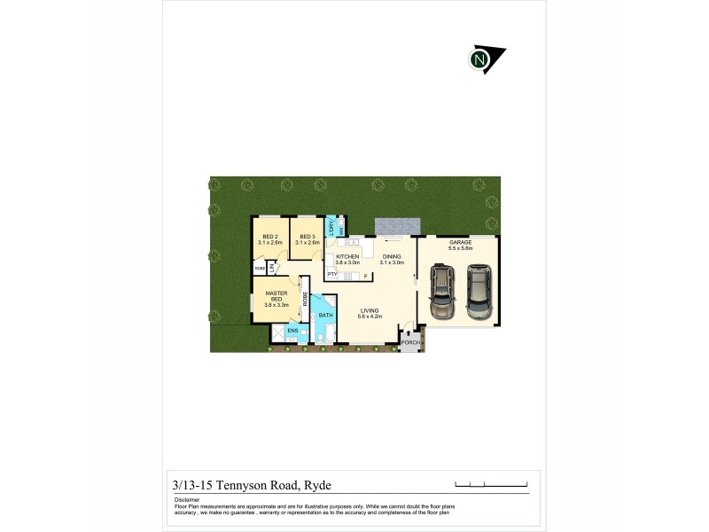 3/13-15 Tennyson Road, Ryde NSW 2112 Floorplan