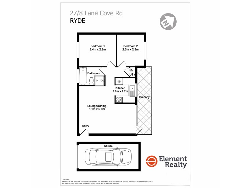 27/8-10 Lane Cove Road, Ryde NSW 2112 Floorplan