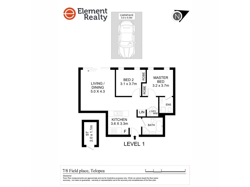 7/8 Field Place, Telopea NSW 2117 Floorplan