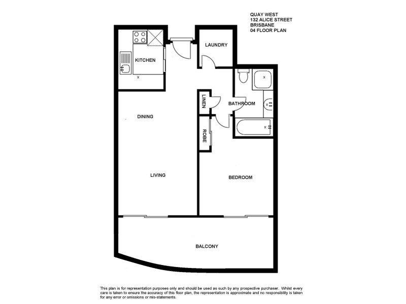 1004/132 Alice Street, Brisbane City QLD 4000 Floorplan
