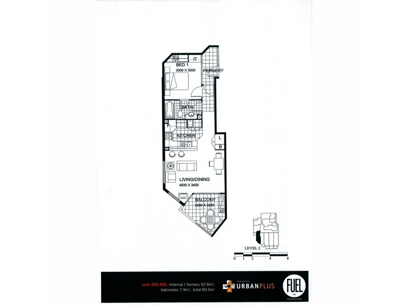 203/333 Water Street, Fortitude Valley QLD 4006 Floorplan