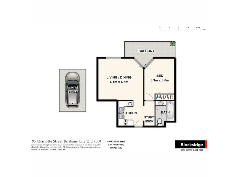 2704/95 Charlotte Street, Brisbane City QLD 4000 Floorplan