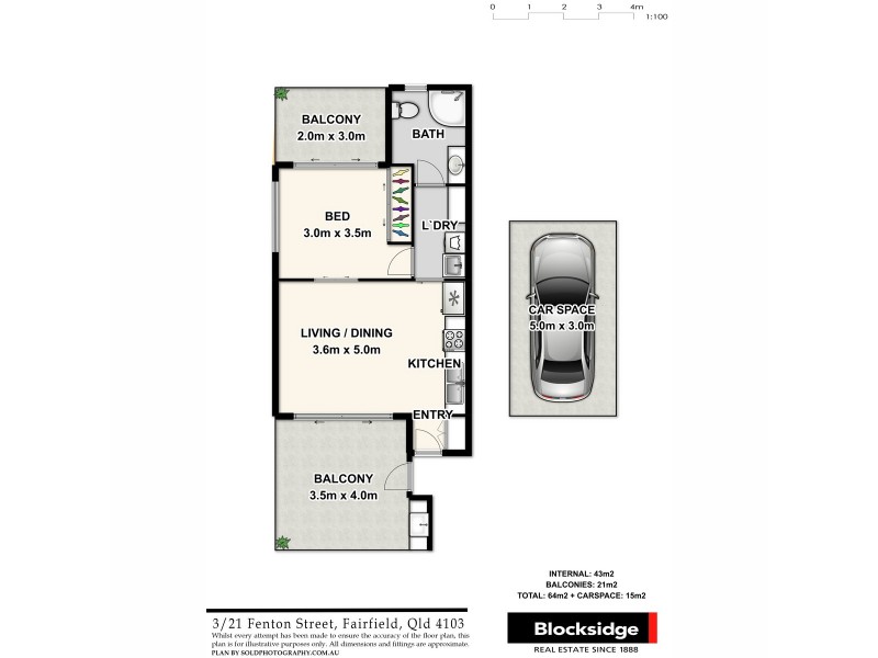 3/21 Fenton Street, Fairfield QLD 4103 Floorplan