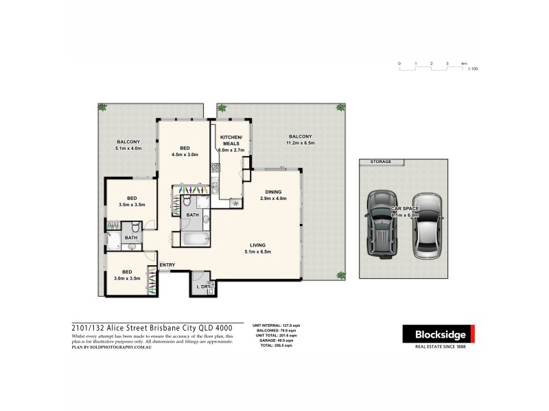 2101/132 Alice Street, Brisbane City QLD 4000 Floorplan