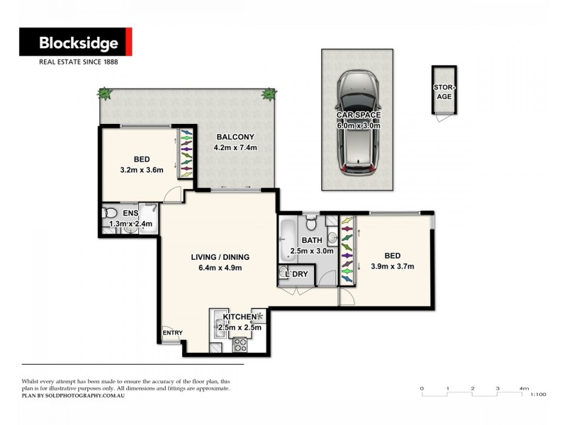 706/100 Bowen Street, Spring Hill QLD 4000 Floorplan