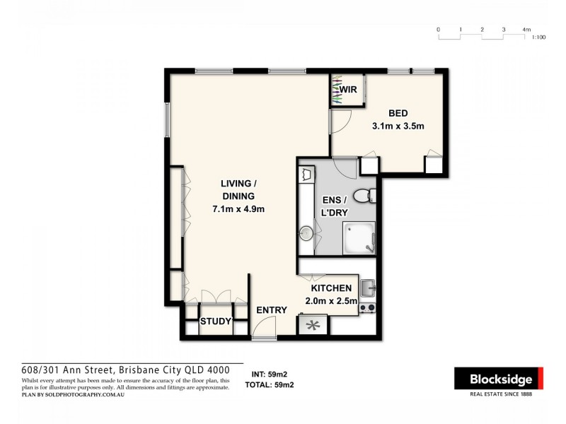608/301 Ann Street, Brisbane City QLD 4000 Floorplan