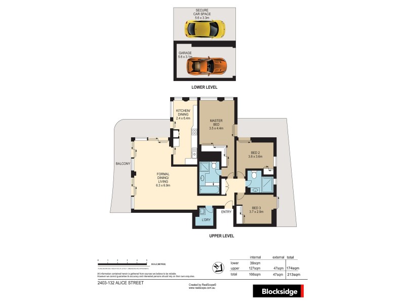 2403/132 Alice Street, Brisbane City QLD 4000 Floorplan