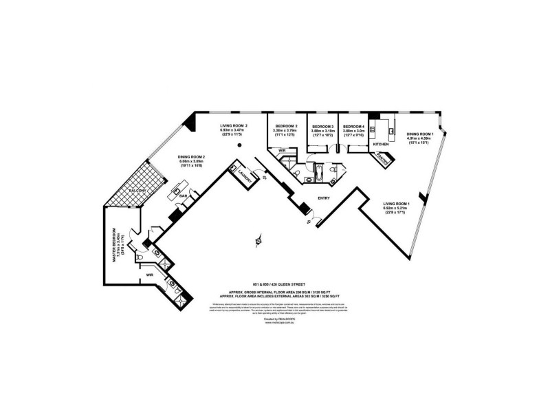 651-655/420 Queen Street, Brisbane City QLD 4000 Floorplan