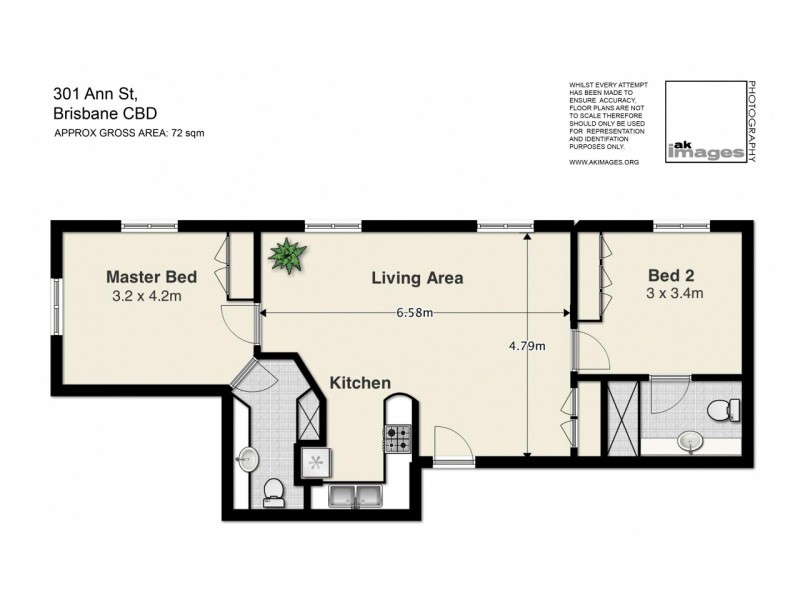 307/301 Ann Street, Brisbane City QLD 4000 Floorplan