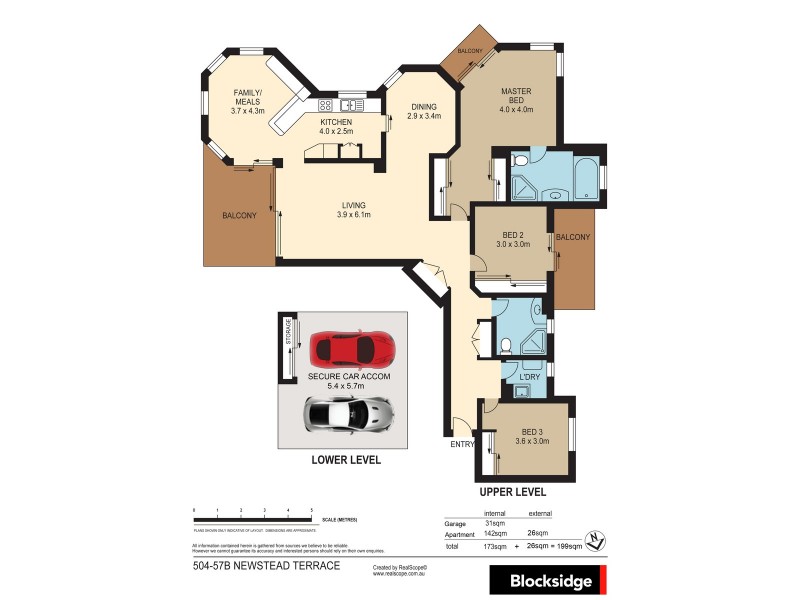 504/57B Newstead Terrace, Newstead QLD 4006 Floorplan