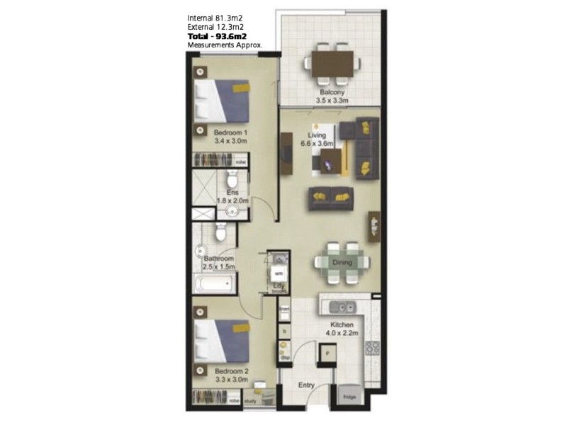 209/51 Hope Street, Spring Hill QLD 4000 Floorplan