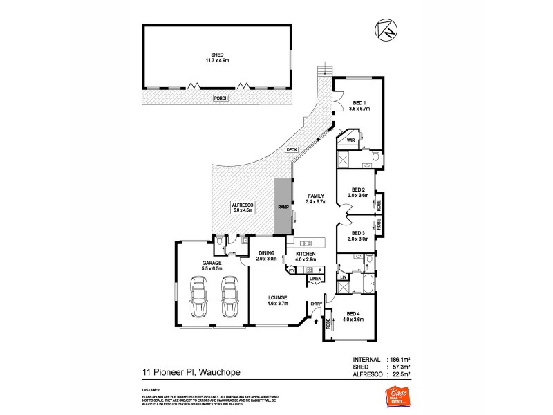 11 Pioneer Place, Wauchope NSW 2446 Floorplan