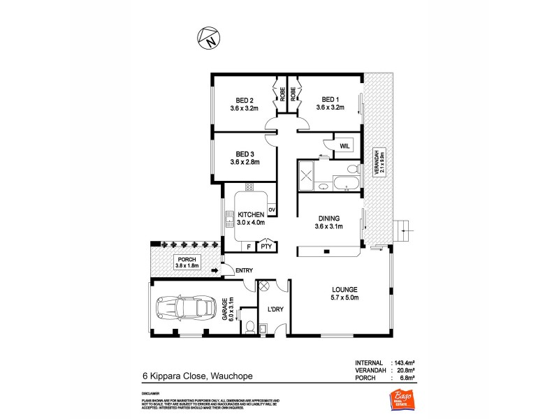 6 Kippara Close, Wauchope NSW 2446 Floorplan